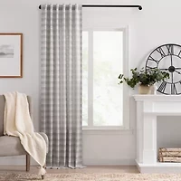 Mercantile Tavia Rod Pocket Back Tab Sheer Single Curtain Panel