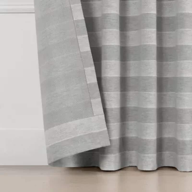 Mercantile Tavia Rod Pocket Back Tab Sheer Single Curtain Panel