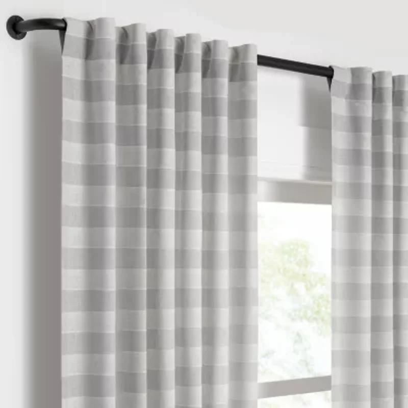 Mercantile Tavia Rod Pocket Back Tab Sheer Single Curtain Panel