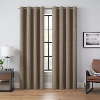 Eclipse Branson Magnitech Grommet Top 100% Blackout Single Curtain Panel