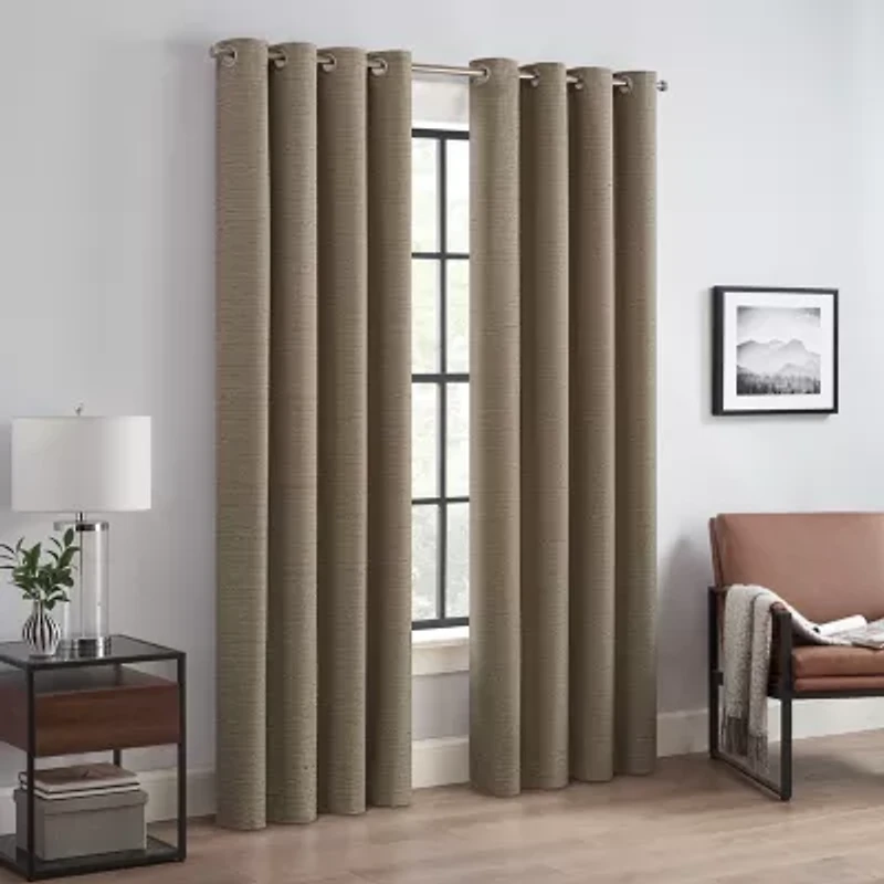 Eclipse Branson Magnitech Grommet Top 100% Blackout Single Curtain Panel
