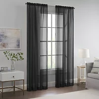 Eclipse Livia Rod Pocket Sheer Single Curtain Panel