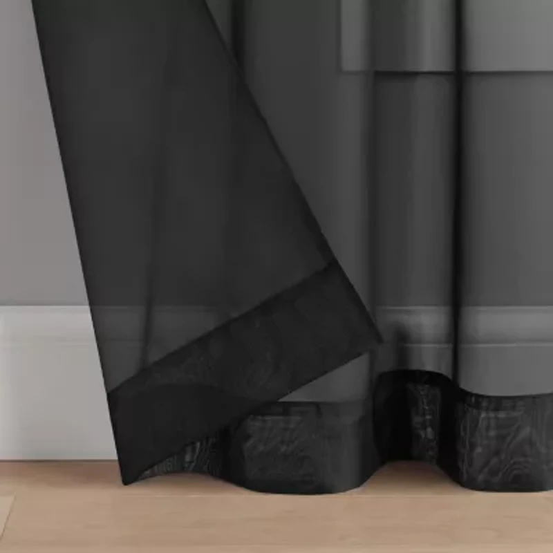Eclipse Livia Rod Pocket Sheer Single Curtain Panel