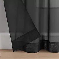 Eclipse Livia Rod Pocket Sheer Single Curtain Panel