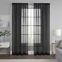 Eclipse Livia Rod Pocket Sheer Single Curtain Panel