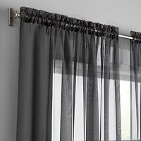 Eclipse Livia Rod Pocket Sheer Single Curtain Panel