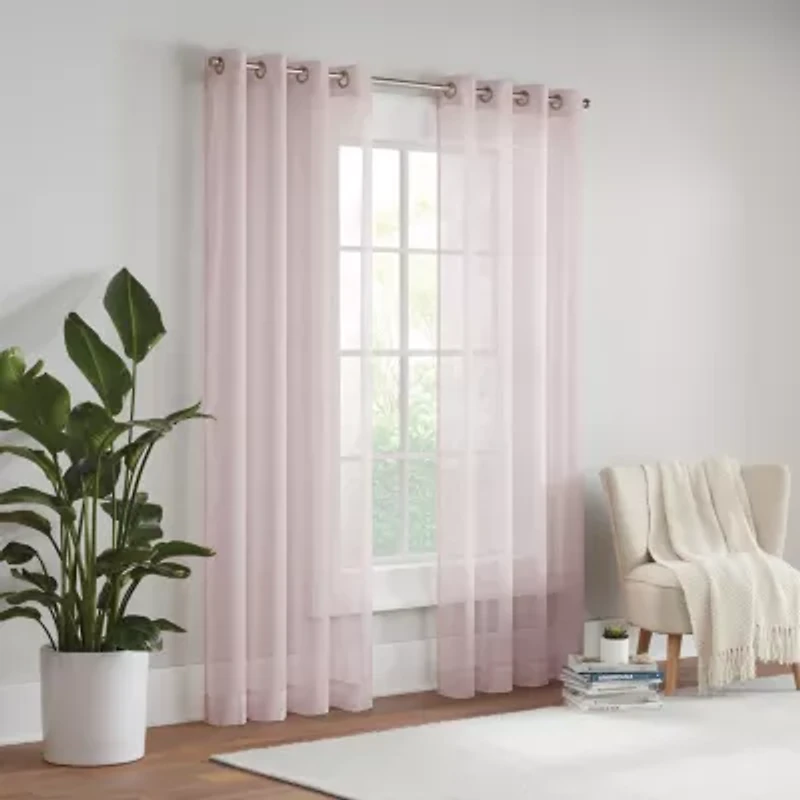 Eclipse Livia Grommet Top Sheer Single Curtain Panel