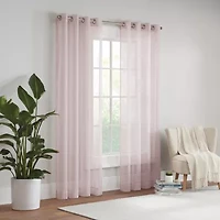 Eclipse Livia Grommet Top Sheer Single Curtain Panel