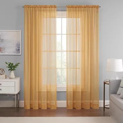 Eclipse Emina Rod Pocket Sheer Single Curtain Panel