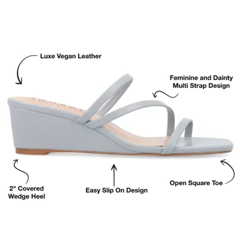 Journee Collection Womens Takarah Wedge Sandals