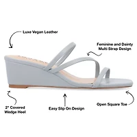 Journee Collection Womens Takarah Wedge Sandals