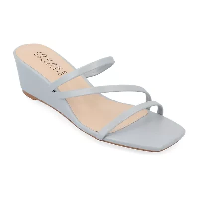 Journee Collection Womens Takarah Wedge Sandals