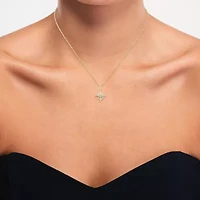 Diamond Addiction North Star (I-J / Si2-I1) Womens 1/10 CT. T.W. Lab Grown White Diamond 14K Gold Over Silver Star 18 Inch Pendant Necklace