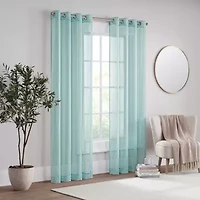 Eclipse Emina Grommet Top Sheer Single Curtain Panel