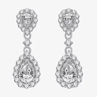 G-H / Si2-I1) Womens CT. T.W. Lab Grown White Diamond 10K White Gold Pear Drop Earrings