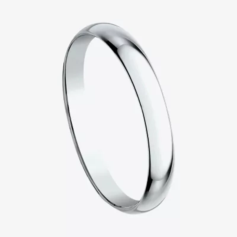 Womens 2MM 10K White Gold Wedding Band