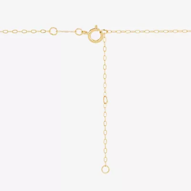 Womens 10K Gold Cross 18 Inch Pendant Necklace
