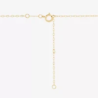 Womens 10K Gold Cross 18 Inch Pendant Necklace