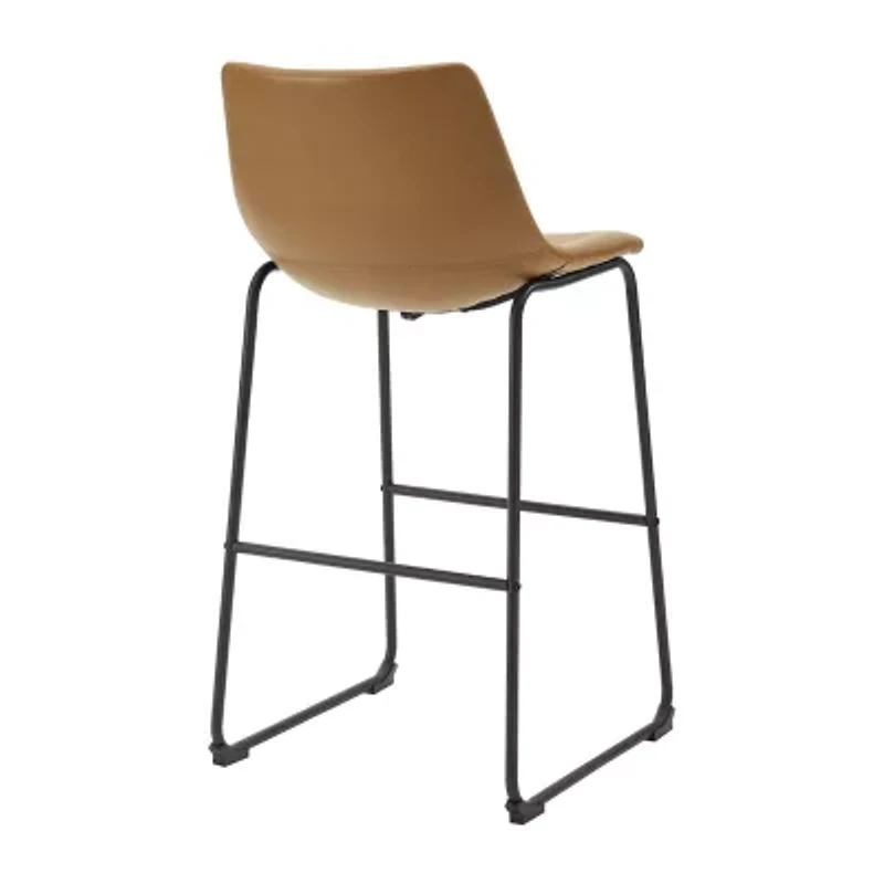2-pc. Faux Leather Kitchen Barstools