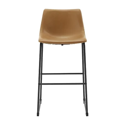 2-pc. Faux Leather Kitchen Barstools