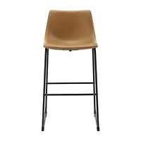 2-pc. Faux Leather Kitchen Barstools