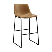 2-pc. Faux Leather Kitchen Barstools