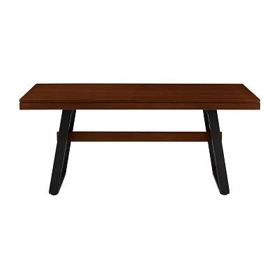 Rectangular Wood-Top Dining Table