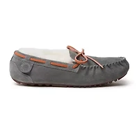 Dearfoams Fireside Victoria Genuine Shearling Womens Moccasin Slippers