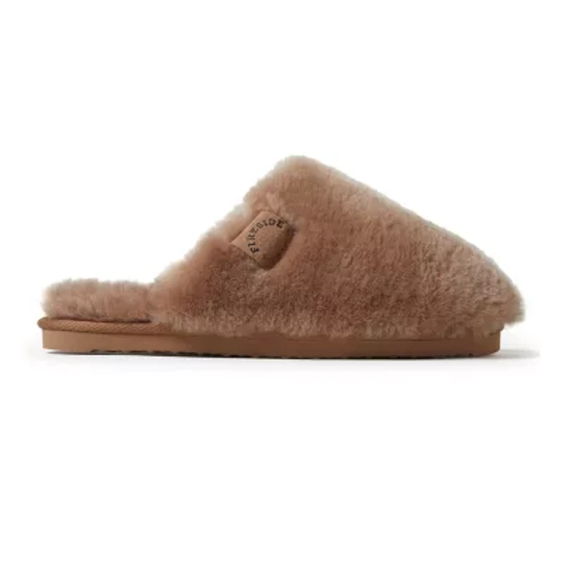 Dearfoams Fireside Shelly Genuine Shearling Womens Moccasin Slippers