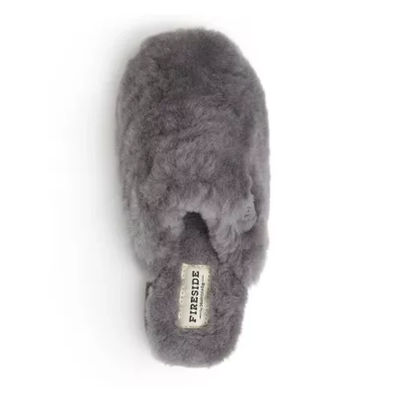 Dearfoams Fireside Shelly Genuine Shearling Womens Moccasin Slippers