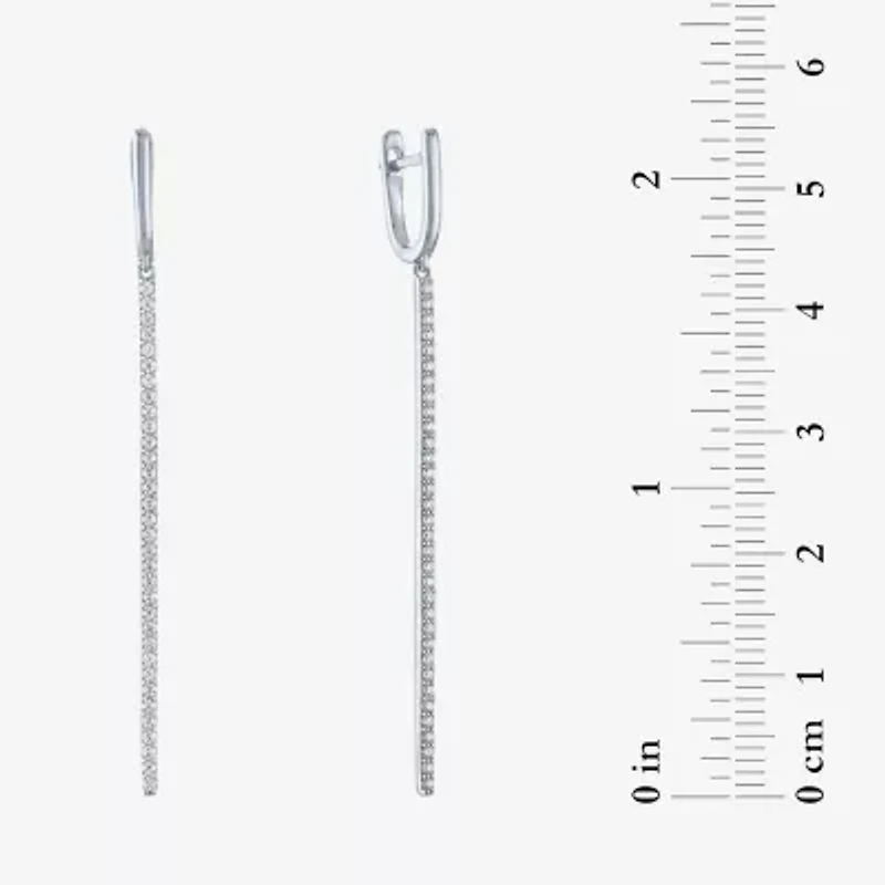Diamond Addiction (G-H / Si2-I1) Womens 1/3 CT. T.W. Lab Grown White Diamond 10K White Gold Drop Earrings