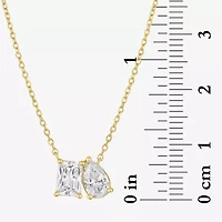 Diamond Addiction (G-H / Si2-I1) Womens 2 CT. T.W. Lab Grown White Diamond 10K Gold Pear 18 Inch Pendant Necklace