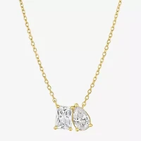Diamond Addiction (G-H / Si2-I1) Womens 2 CT. T.W. Lab Grown White Diamond 10K Gold Pear 18 Inch Pendant Necklace