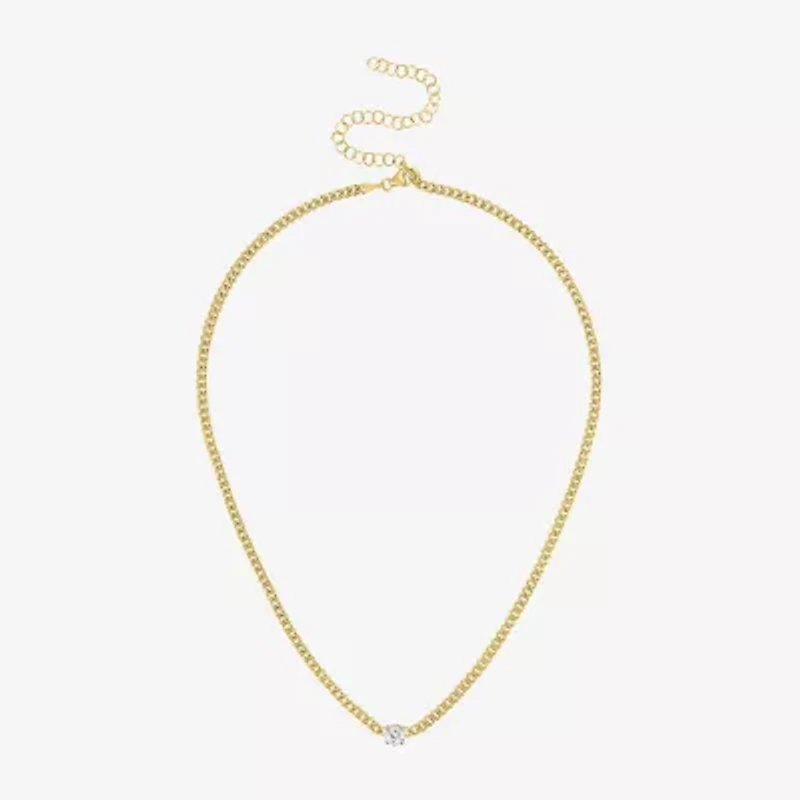 Diamond Addiction (G-H / Si2-I1) Womens 1/2 CT. T.W. Lab Grown White Diamond 10K Gold 18 Inch Pendant Necklace