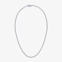 Diamond Addiction (G-H / I1-I2) Womens White Diamond Sterling Silver 17 Inch Tennis Necklace