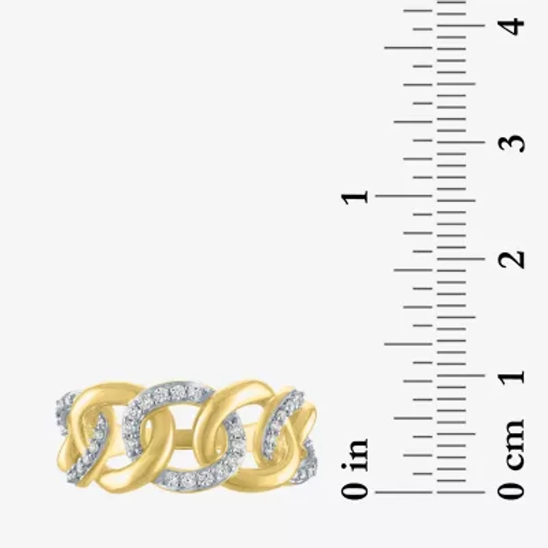 Diamond Addiction (G-H / Si2-I1) Womens 1/4 CT. T.W. Lab Grown White 14K Gold Over Silver Band