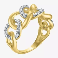 Diamond Addiction (G-H / Si2-I1) Womens 1/4 CT. T.W. Lab Grown White Diamond 14K Gold Over Silver Band
