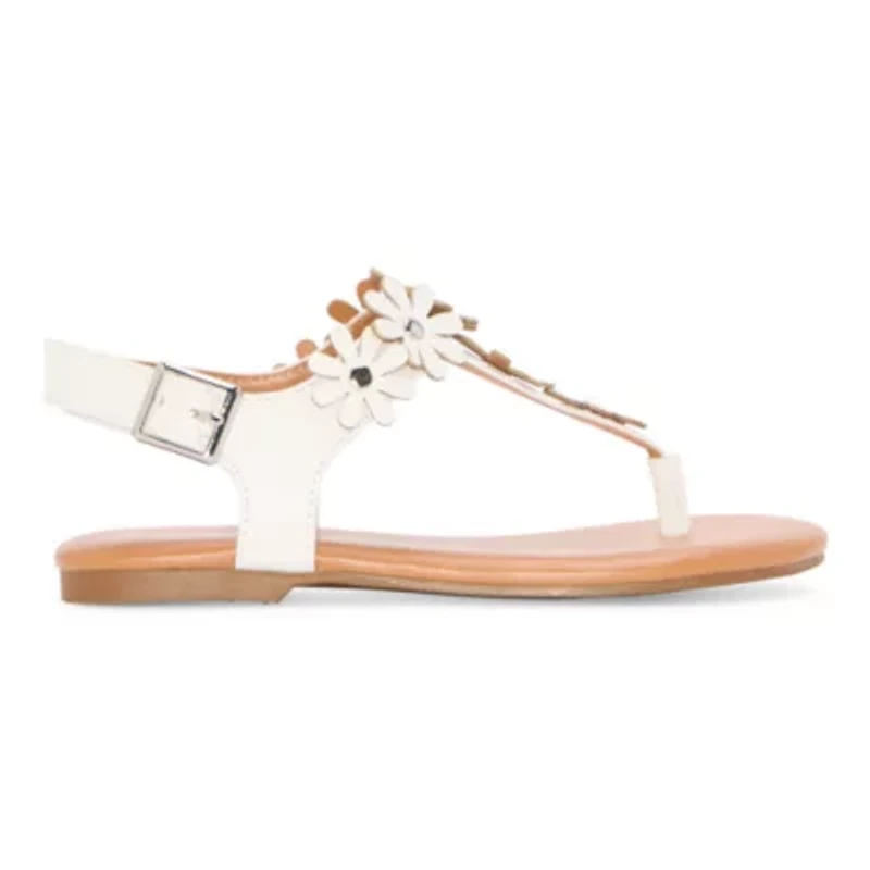 Thereabouts Little & Big Kid Girls Hazel Adjustable Strap Flat Sandals