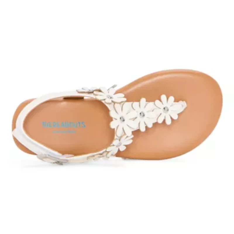 Thereabouts Little & Big Kid Girls Hazel Adjustable Strap Flat Sandals