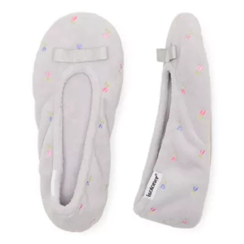 Isotoner Microterry Womens Ballerina Slippers