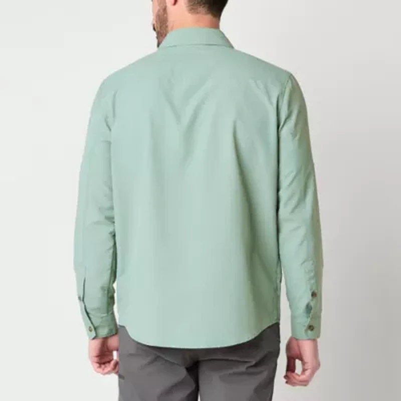 Free Country Mens Long Sleeve Regular Fit Button-Down Shirt