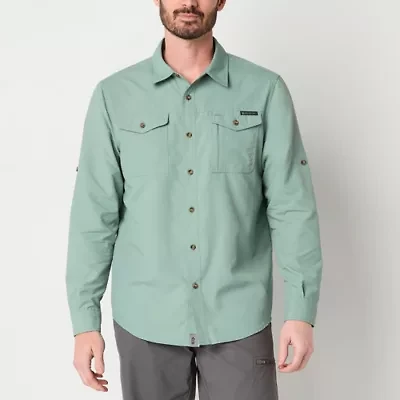 Free Country Mens Long Sleeve Regular Fit Button-Down Shirt