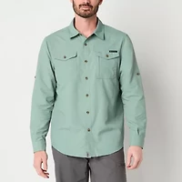Free Country Mens Long Sleeve Regular Fit Button-Down Shirt