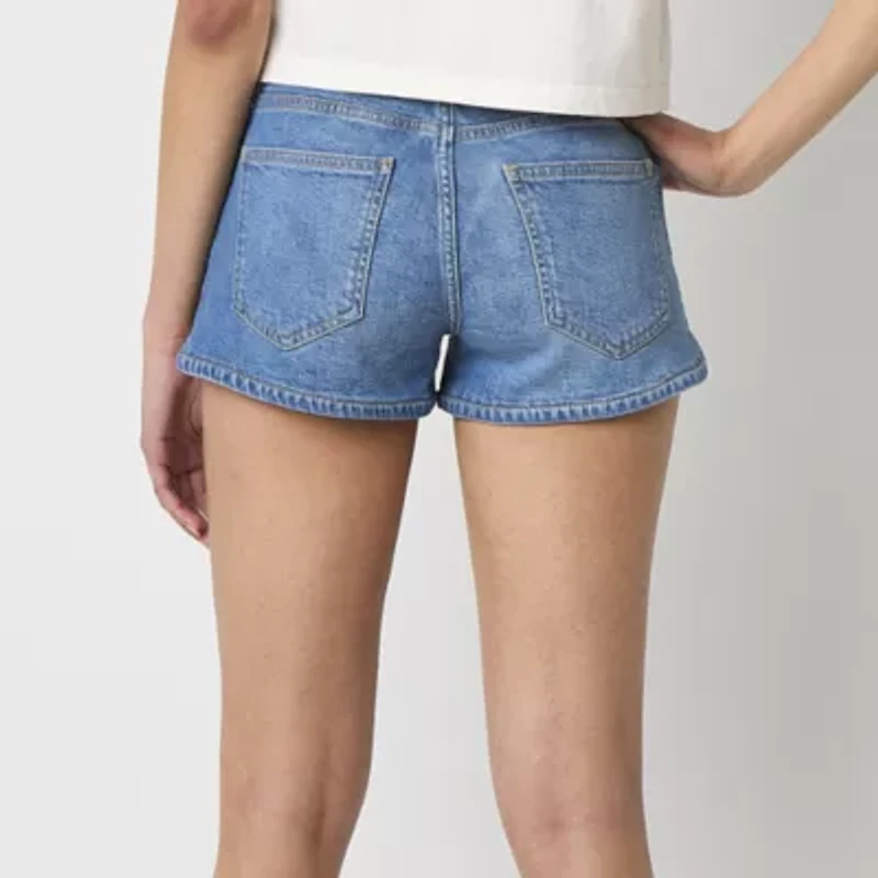 Arizona Womens Low Rise Juniors Denim Short