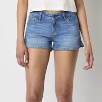 Arizona Womens Low Rise Juniors Denim Short