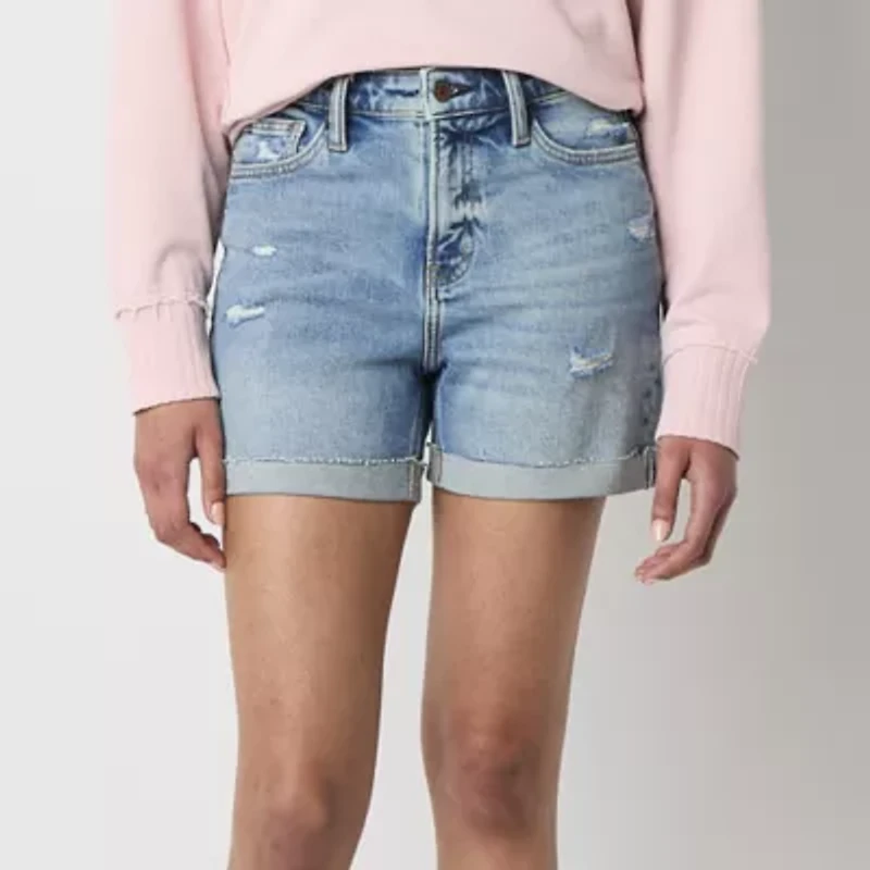 Arizona Juniors Womens High Rise Juniors Shortie Short