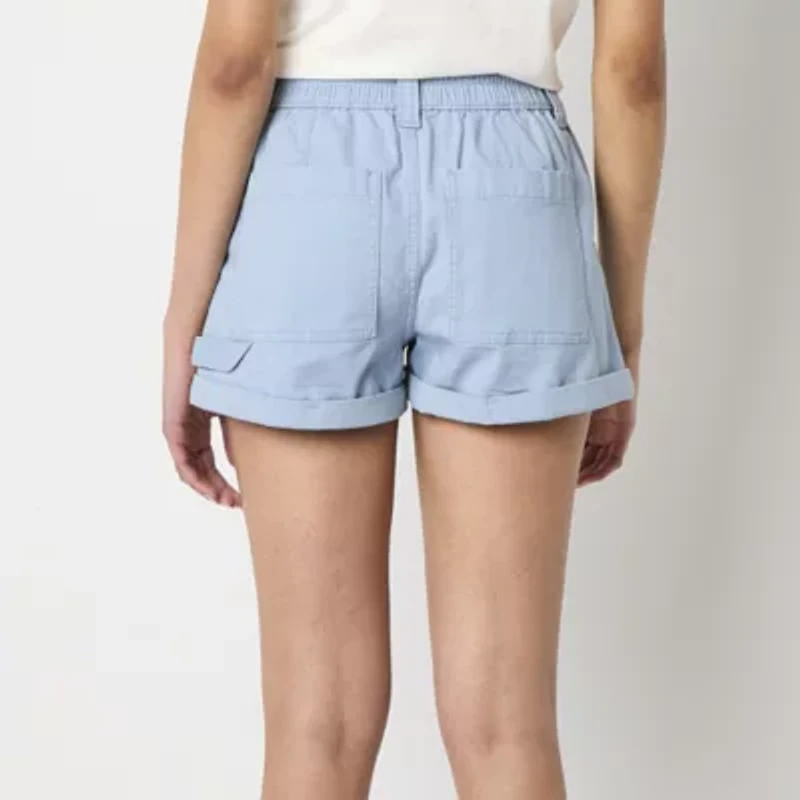 Arizona Womens High Rise Juniors Midi Short