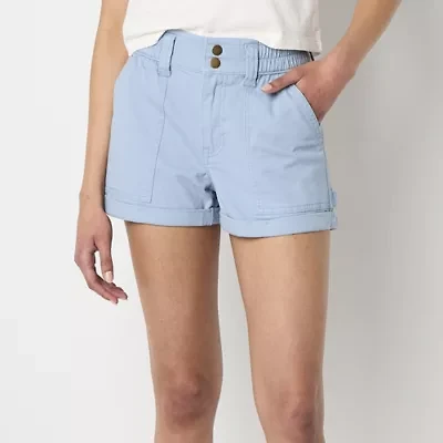 Arizona Womens High Rise Juniors Midi Short
