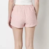 Arizona Juniors Womens Mid Rise Pull-On Short