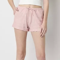 Arizona Juniors Womens Mid Rise Pull-On Short
